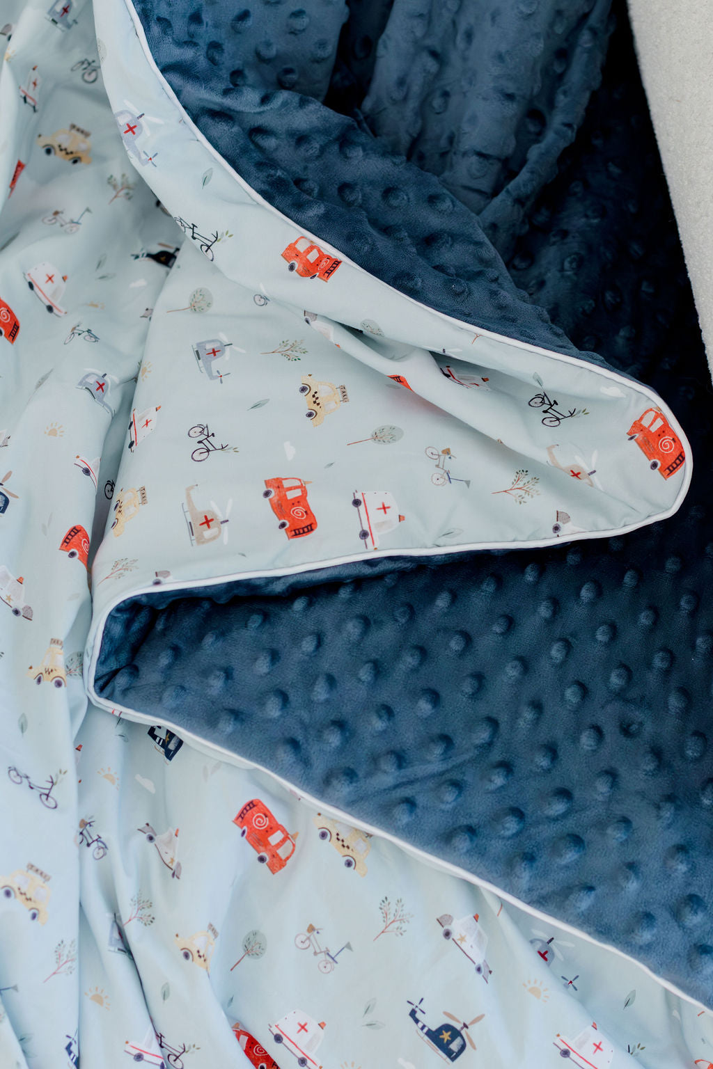 Weighted Sensory Blanket with Waterproof Cover - Things That Go