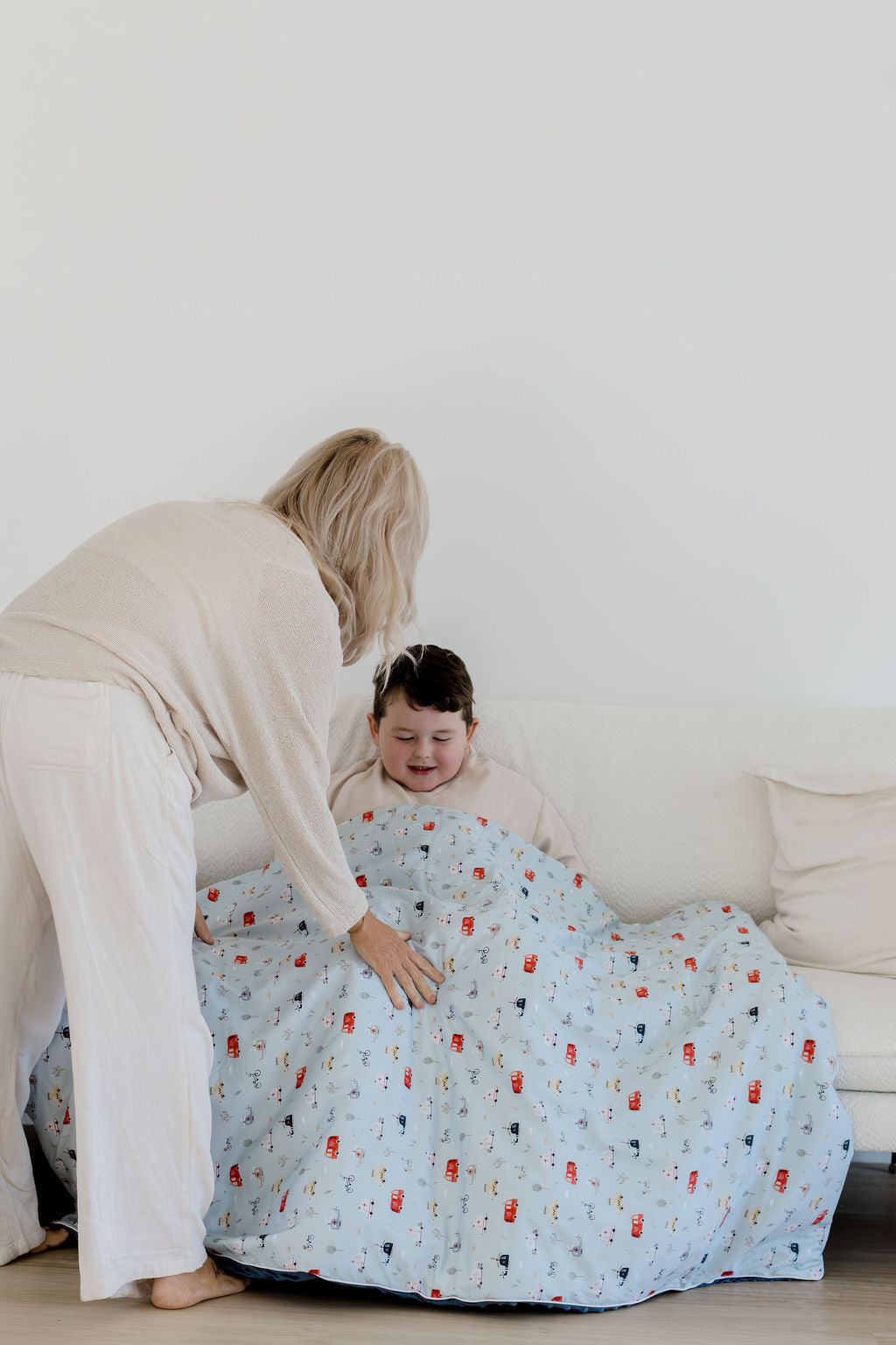 Weighted Sensory Blanket with Waterproof Cover - Things That Go