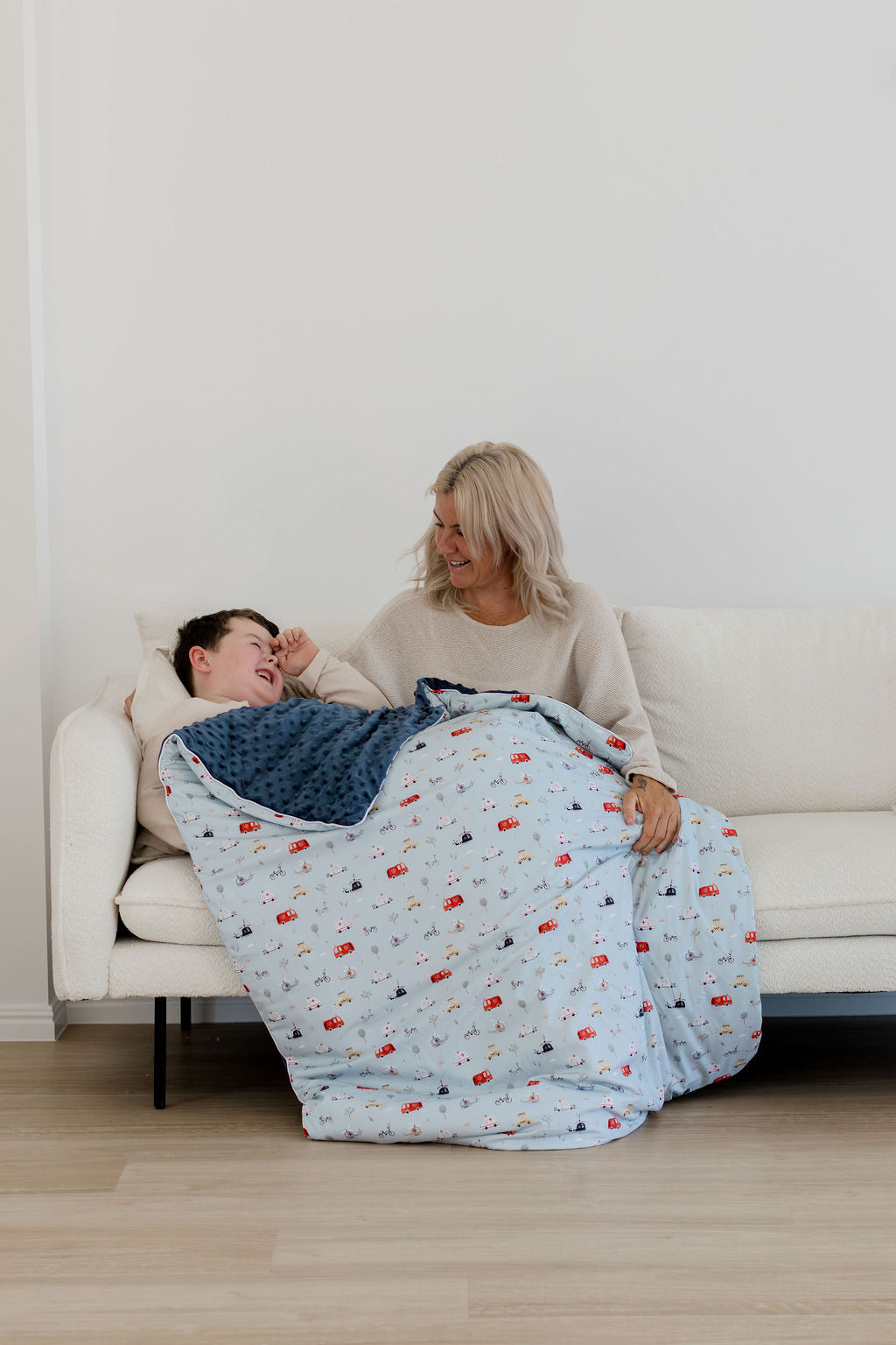 Weighted Sensory Blanket with Waterproof Cover - Things That Go