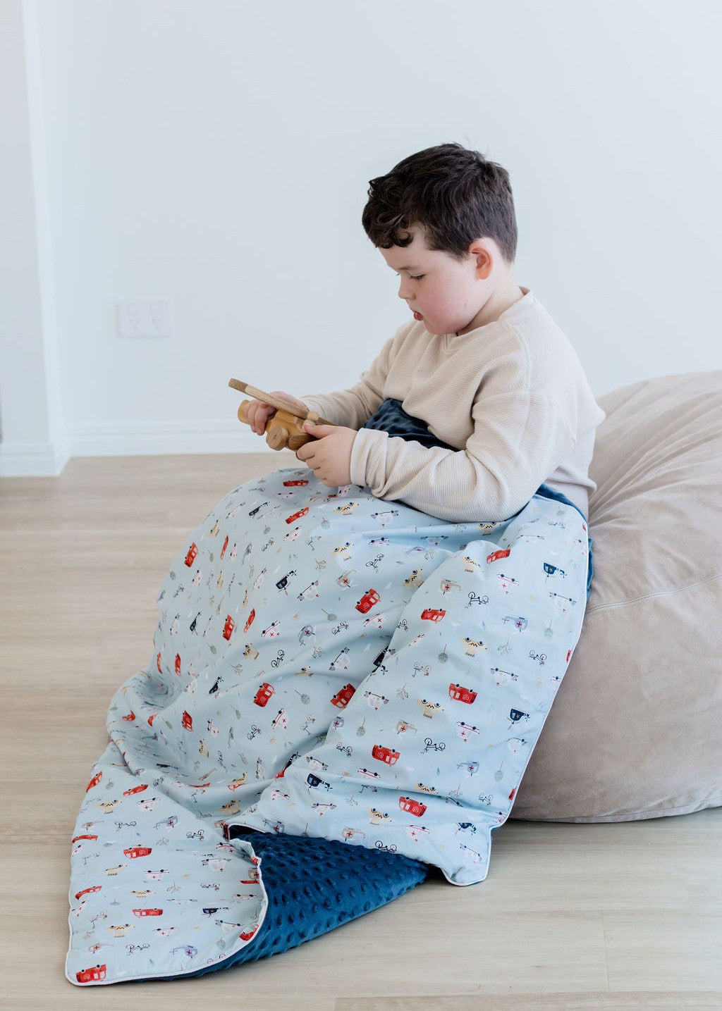 Weighted Sensory Blanket with Waterproof Cover - Things That Go
