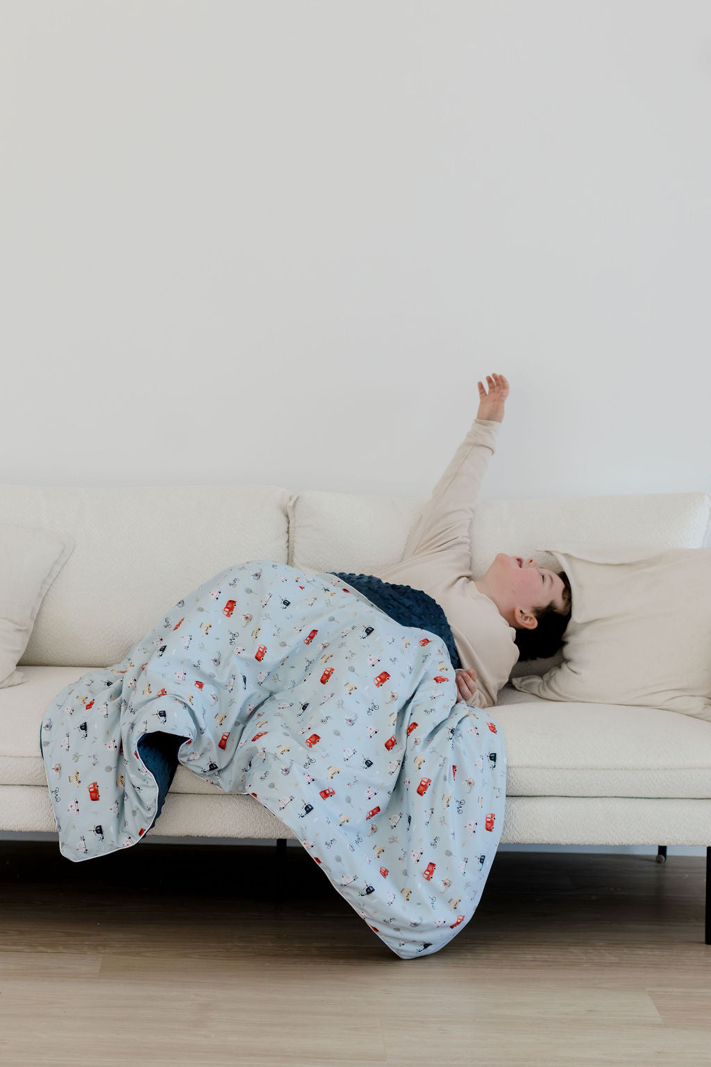 Weighted Sensory Blanket with Waterproof Cover - Things That Go