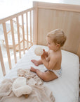 Waterproof Fitted Cot Sheet | Ivory