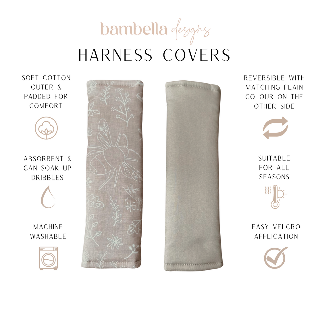 Harness Covers | Bee Kind