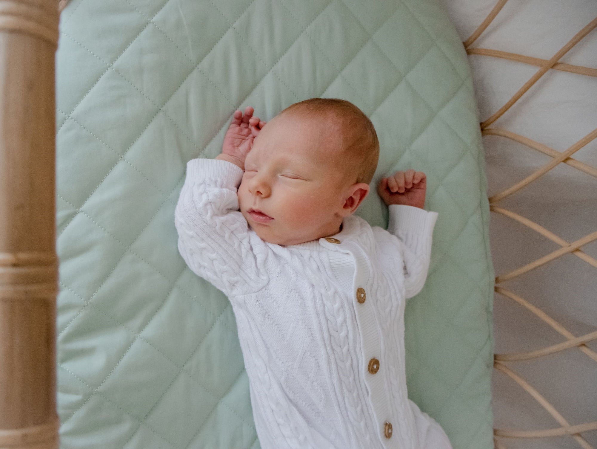 Waterproof Fitted Bassinet Sheet | Fern