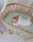 Waterproof Fitted Bassinet Sheet | Fern