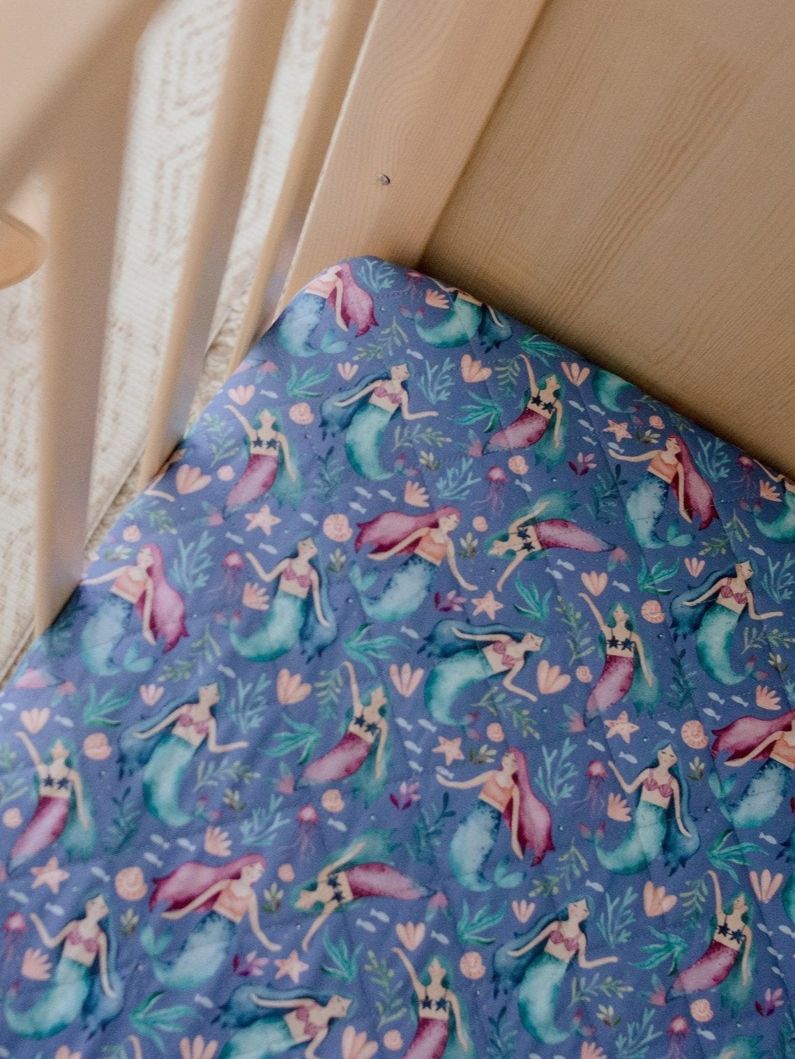 Waterproof Fitted Cot Sheet | Mermaid Magic