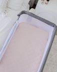 Co-Sleeper/Change Mat Fitted Waterproof Sheet | Lullaby Pink