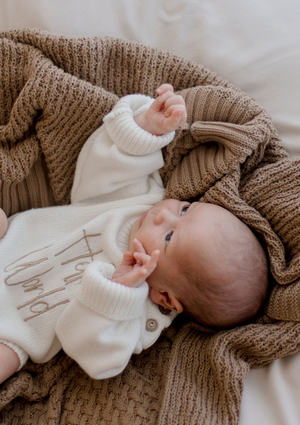 Cotton Knit Blanket | Walnut