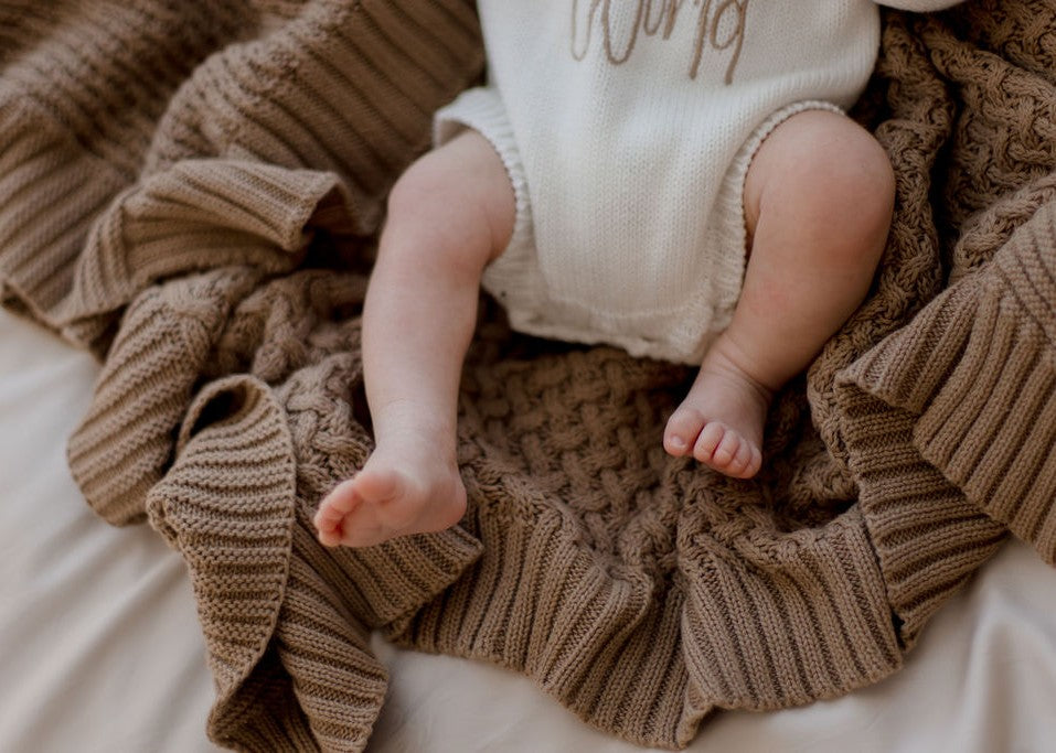 Cotton Knit Blanket | Walnut