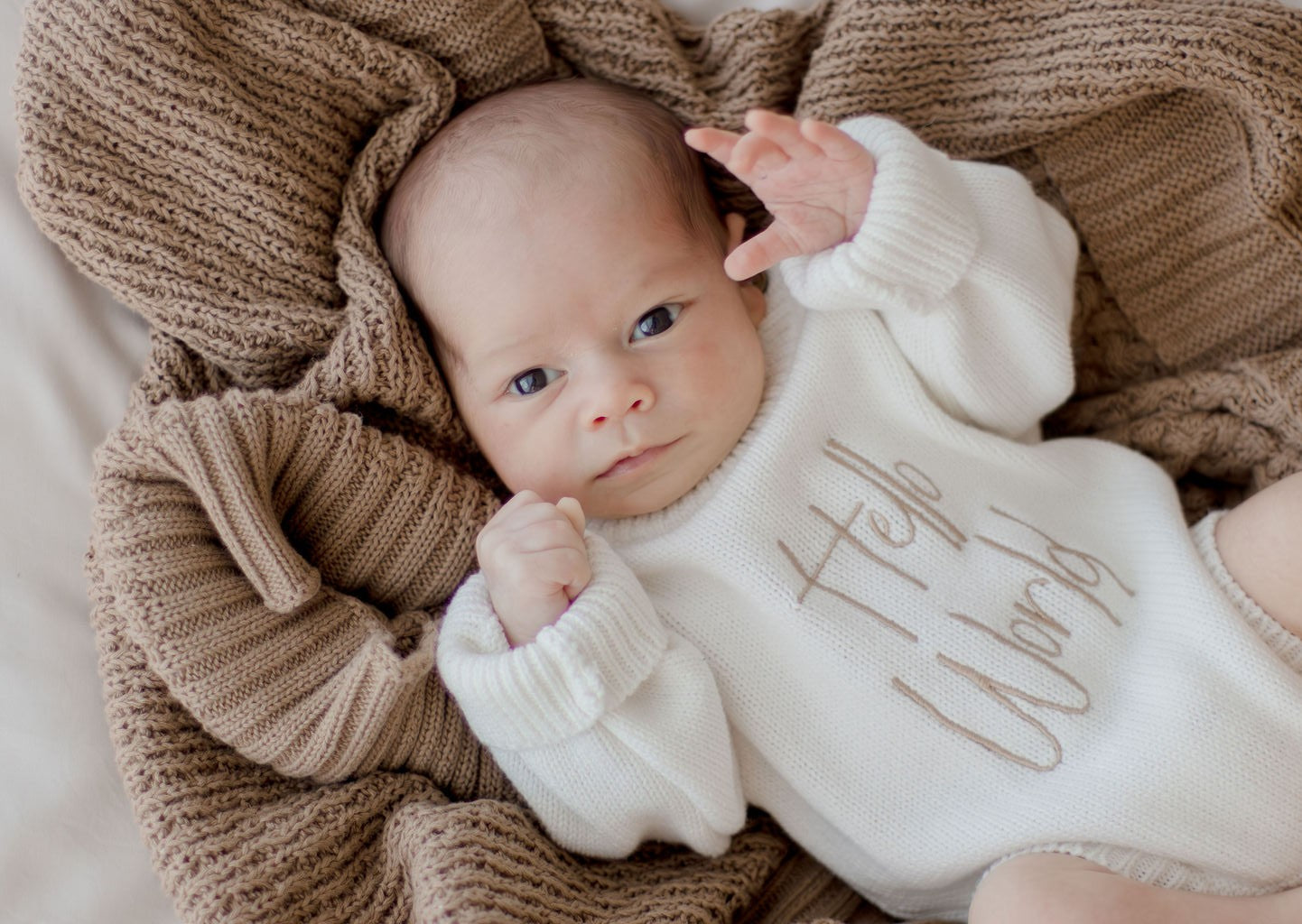 Cotton Knit Blanket | Walnut