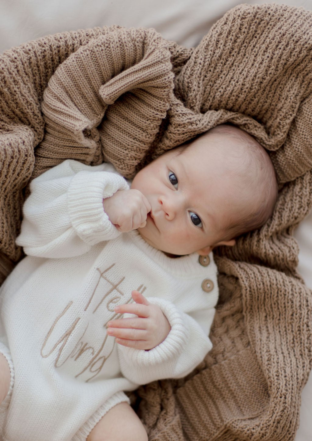 Cotton Knit Blanket | Walnut