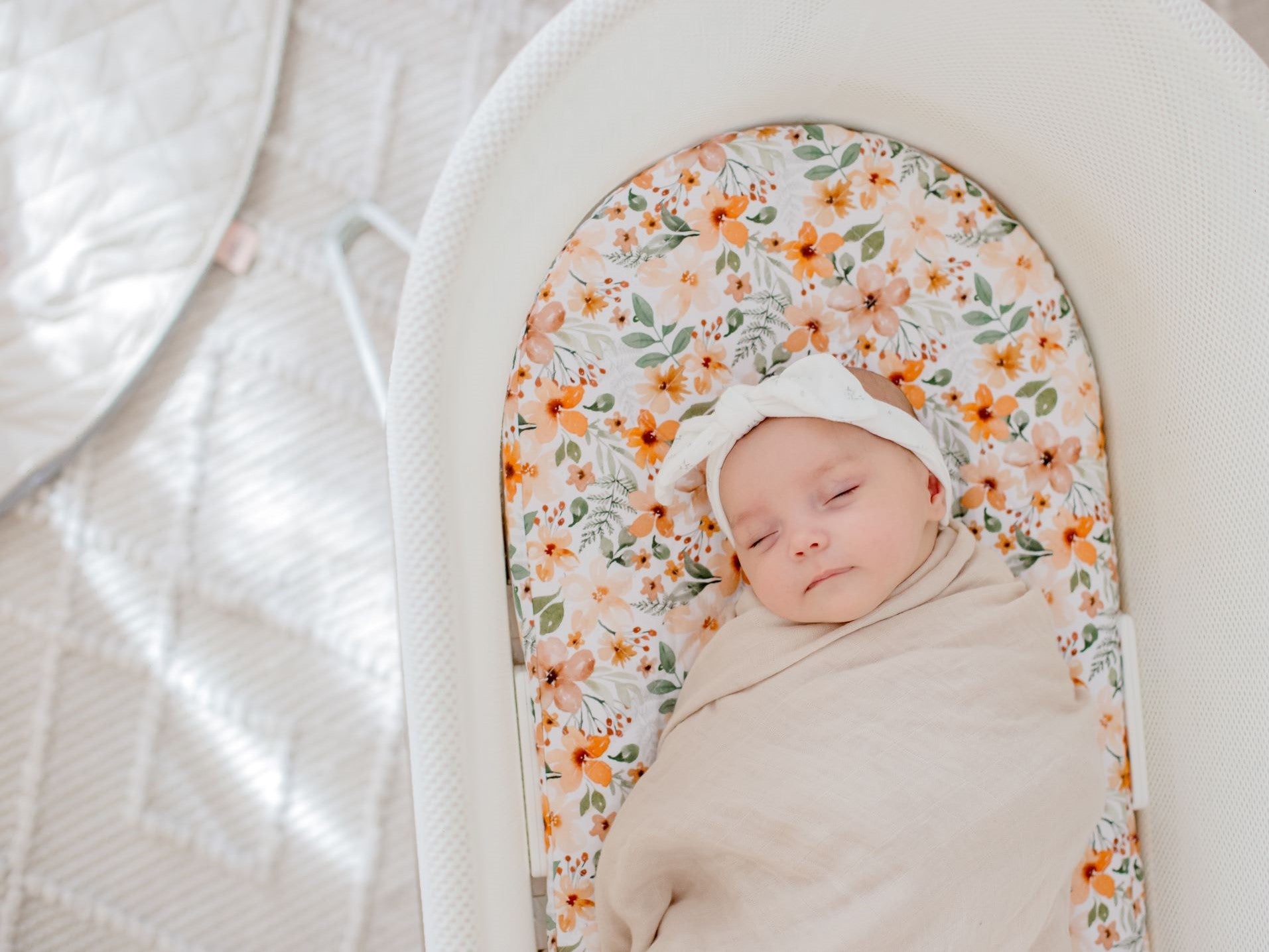 Bamboo Cotton Muslin Swaddle | Vanilla