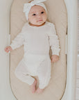 Small Oval/Moses Fitted Waterproof Sheet | Oat