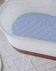 Small Oval/Moses Fitted Waterproof Sheet | Dusty Sky Blue