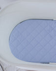 Small Oval/Moses Fitted Waterproof Sheet | Dusty Sky Blue