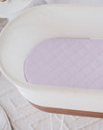 Small Oval/Moses Fitted Waterproof Sheet | Lavender Haze