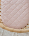 Small Oval/Moses Fitted Waterproof Sheet | Lullaby Pink