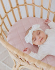 Small Oval/Moses Fitted Waterproof Sheet | Lullaby Pink