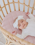 Small Oval/Moses Fitted Waterproof Sheet | Lullaby Pink