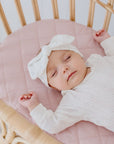 Small Oval/Moses Fitted Waterproof Sheet | Lullaby Pink