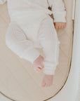 Small Oval/Moses Fitted Waterproof Sheet | Oat