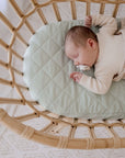 Small Oval/Moses Fitted Waterproof Sheet | Fern
