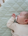 Small Oval/Moses Fitted Waterproof Sheet | Fern