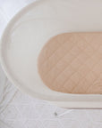 Small Oval/Moses Fitted Waterproof Sheet | Nude