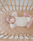 Small Oval/Moses Fitted Waterproof Sheet | Nude