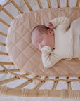 Small Oval/Moses Fitted Waterproof Sheet | Nude