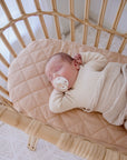 Small Oval/Moses Fitted Waterproof Sheet | Nude