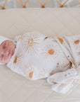 Bamboo Cotton Muslin Swaddle | Bohemian Sunshine