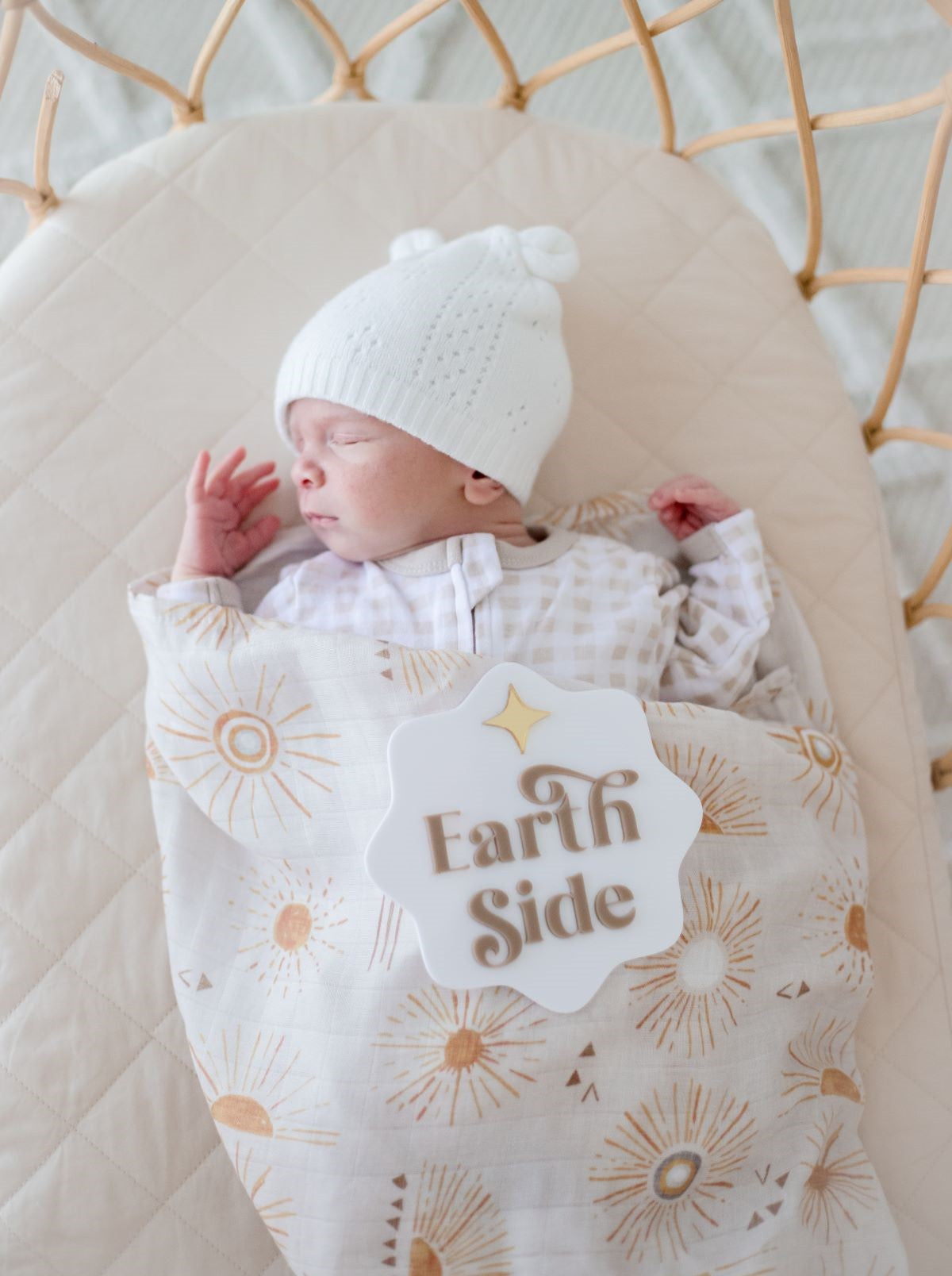 Bamboo Cotton Muslin Swaddle | Bohemian Sunshine