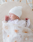 Bamboo Cotton Muslin Swaddle | Bohemian Sunshine