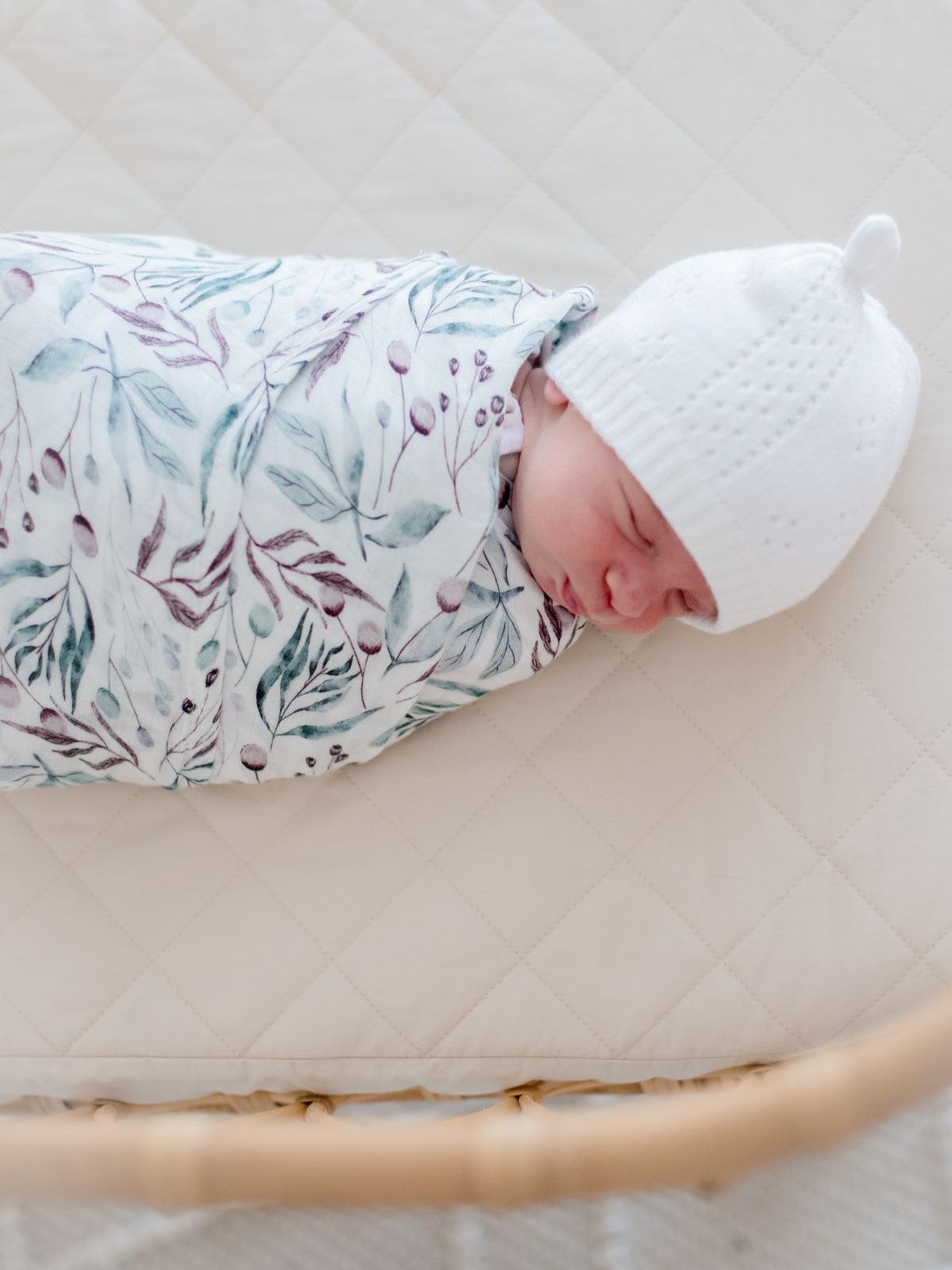 Bamboo Cotton Muslin Swaddle | Botanical