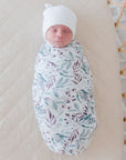 Bamboo Cotton Muslin Swaddle | Botanical
