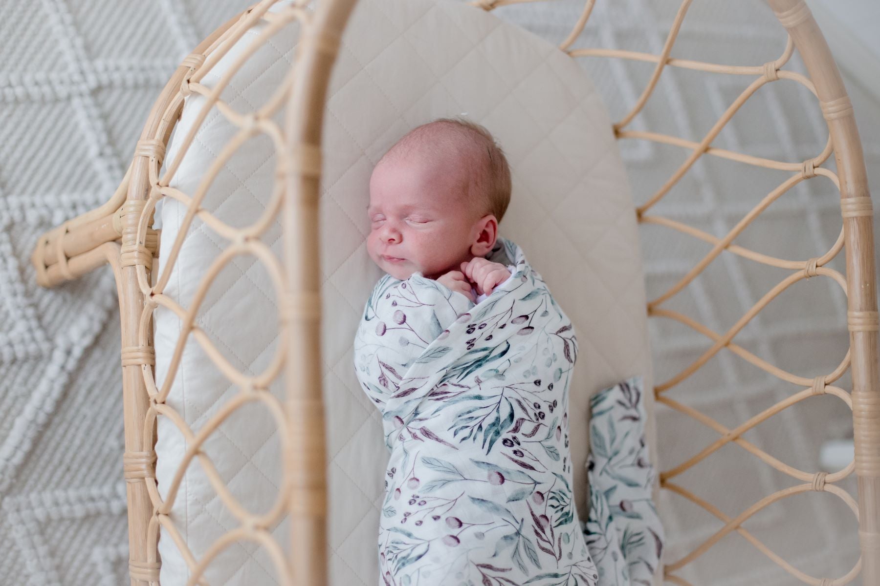 Bamboo Cotton Muslin Swaddle | Botanical