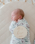 Bamboo Cotton Muslin Swaddle | Botanical