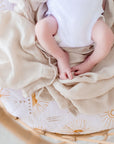 Bamboo Cotton Muslin Swaddle | Vanilla