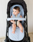 Pram Bar Quilted Cover | Dusty Sky Blue