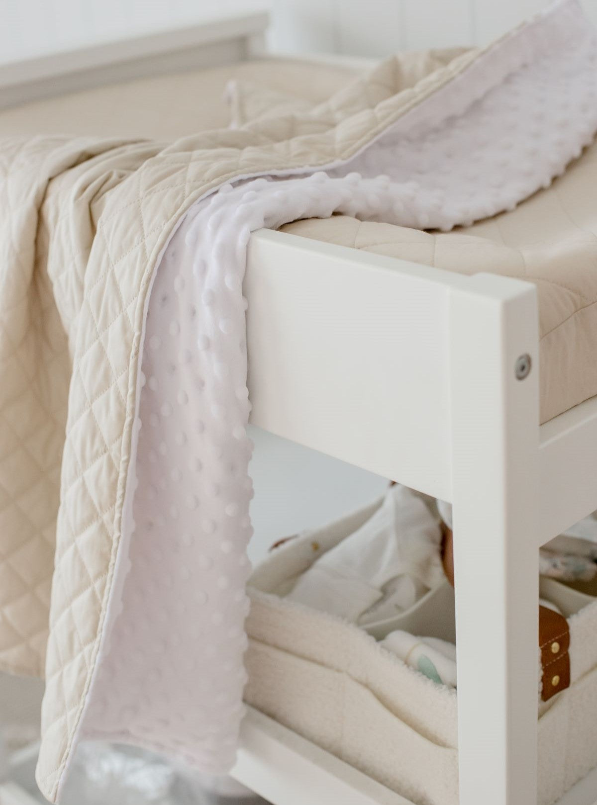 Quilted Snuggle Blanket | Oat