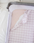 Co-Sleeper Fitted Waterproof Sheet | Blush Gingham