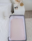 Co-Sleeper/Change Mat Fitted Waterproof Sheet | Lullaby Pink