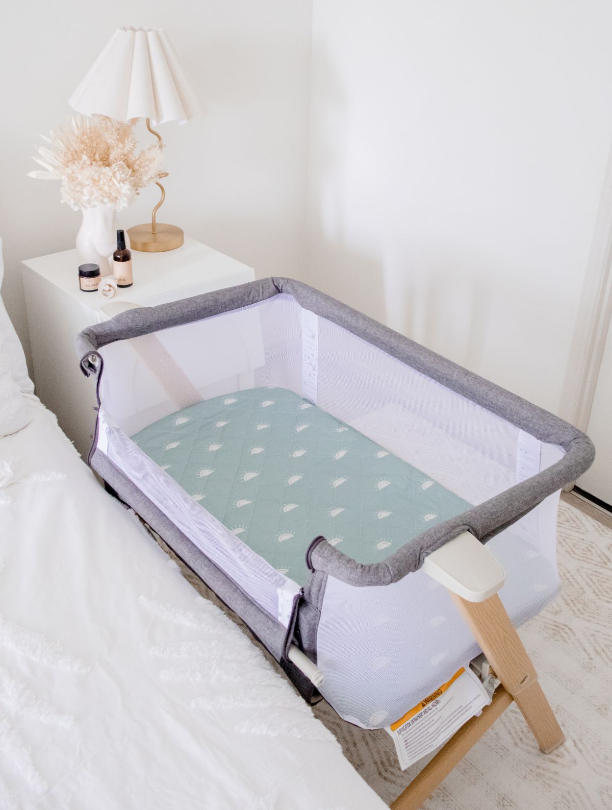 Co-Sleeper/Change Mat Fitted Waterproof Sheet | Sage Sunshine