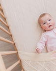 Waterproof Fitted Cot Sheet | Oat