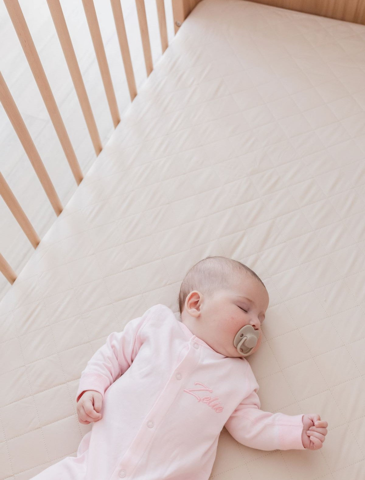 Waterproof Fitted Cot Sheet | Oat