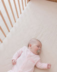Waterproof Fitted Cot Sheet | Oat