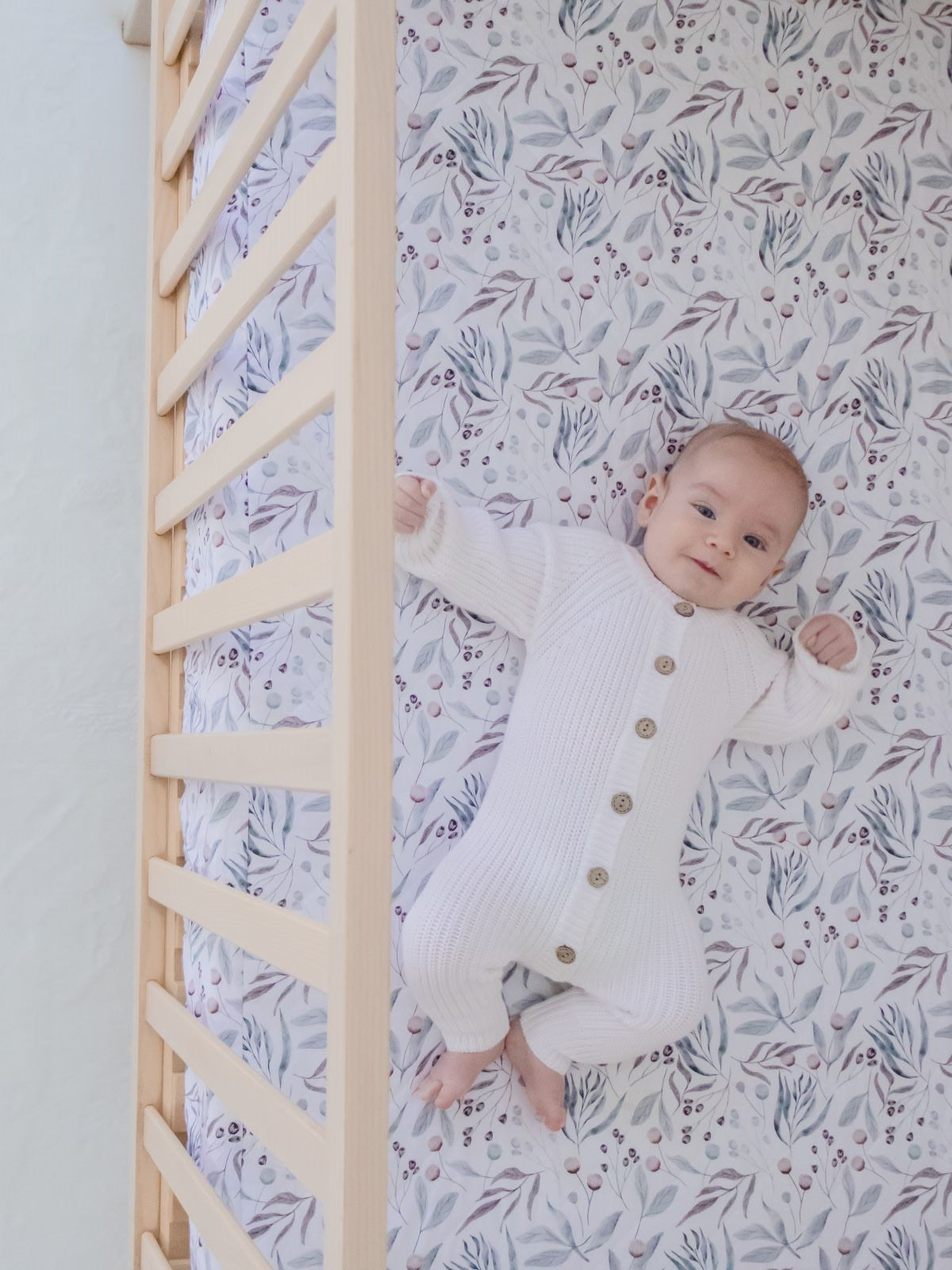 Waterproof Fitted Cot Sheet | Botanical