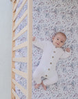 Waterproof Fitted Cot Sheet | Botanical