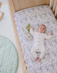 Waterproof Fitted Cot Sheet | Botanical